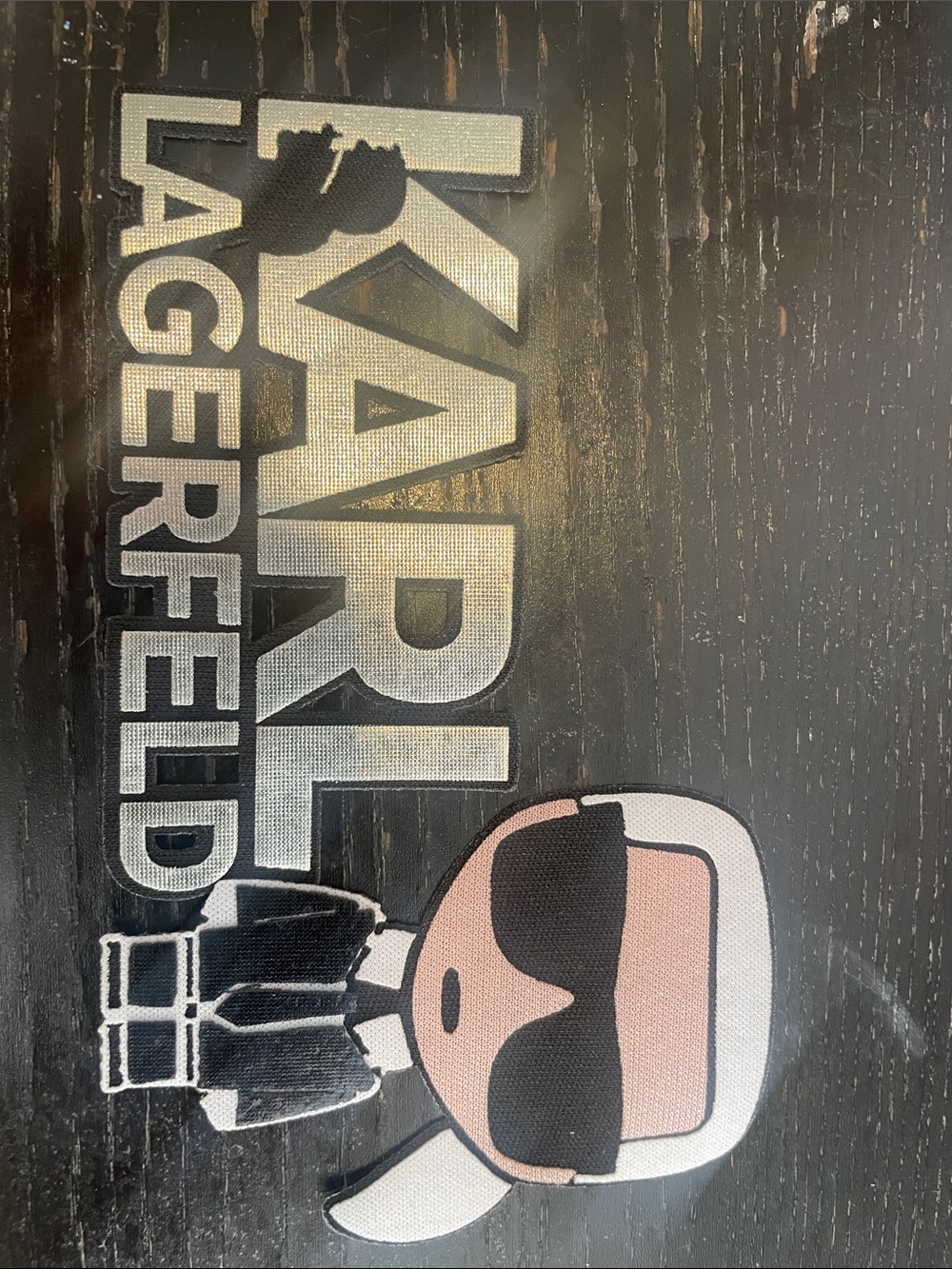 Karl Lagerfeld Black, White and Pink Logo Doormat
